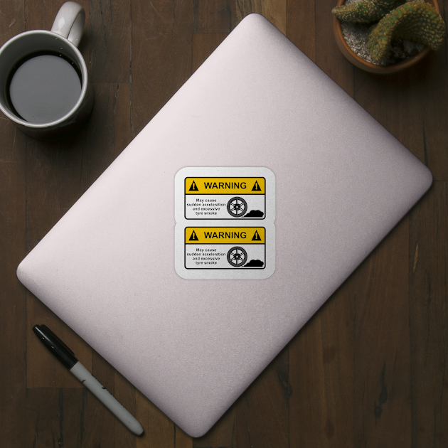 Tyre Smoke - Burnout Warning Sticker Pack by CC I Design